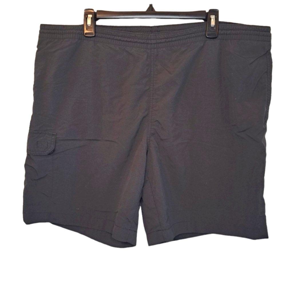 Eddie Bauer Black Swim Trunks with Pockets and Mesh Liner Size XL